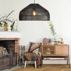 Natural Woven Lamp Shade Wicker Pendant Light