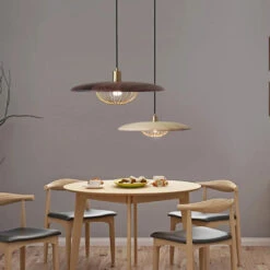 Mid-century Elegant Wooden Ceiling Lighting