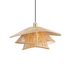 Bamboo Cloak Pendant Light Wicker Chandelier -Demolights Sales Store DL10060 1 1