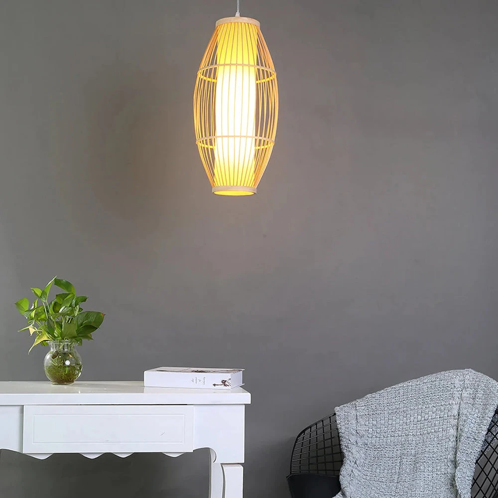 Southeastern Wabi Sabi Art Ceiling Light Weave Bamboo Pendant Lamp 5 Southeastern Wabi Sabi Art Ceiling Light Weave Bamboo Pendant Lamp - Image 5