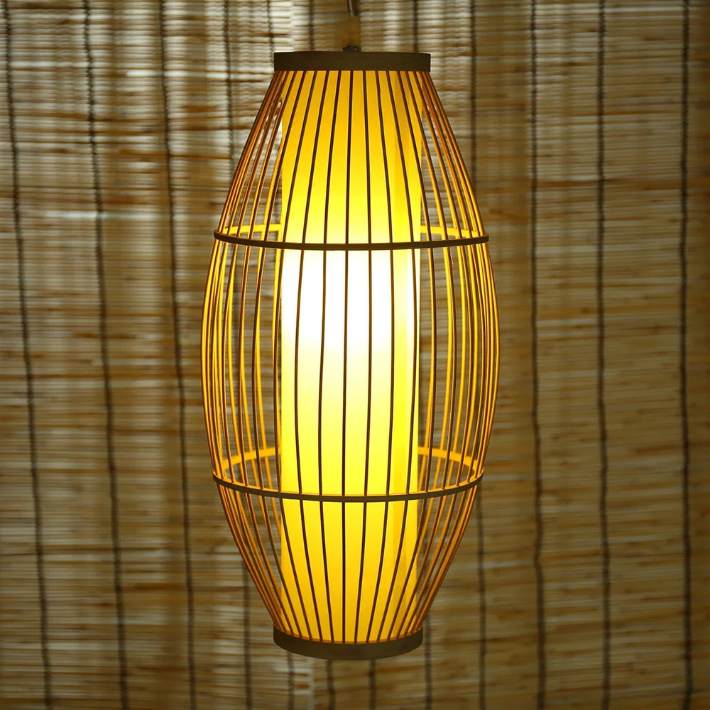 Southeastern Wabi Sabi Art Ceiling Light Weave Bamboo Pendant Lamp 6 Southeastern Wabi Sabi Art Ceiling Light Weave Bamboo Pendant Lamp - Image 6