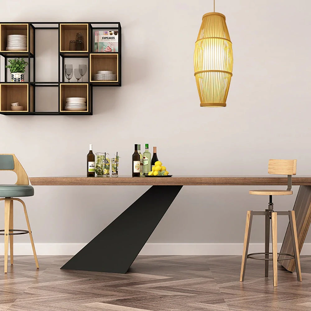 Southeastern Wabi Sabi Art Ceiling Light Weave Bamboo Pendant Lamp 2 Southeastern Wabi Sabi Art Ceiling Light Weave Bamboo Pendant Lamp - Image 2