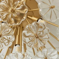 Luxury Crystal Flowers Starburst Ceiling Light Modern Flush Mount Ceiling Lamp -Demolights Sales Store DL10066 5