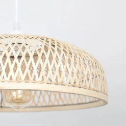 Bamboo Strip Bowl Cage Pendant Lampshade -Demolights Sales Store DL10067 7 1