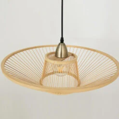 Bamboo Hand-Made Ceiling Lamp With Saucer Shade Modern -Demolights Sales Store DL10076 4
