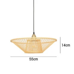Bamboo Hand-Made Ceiling Lamp With Saucer Shade Modern -Demolights Sales Store DL10076 9