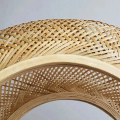 Bamboo Handcrafted Bedroom Flush Mount Light Fixture -Demolights Sales Store DL10079 2 1