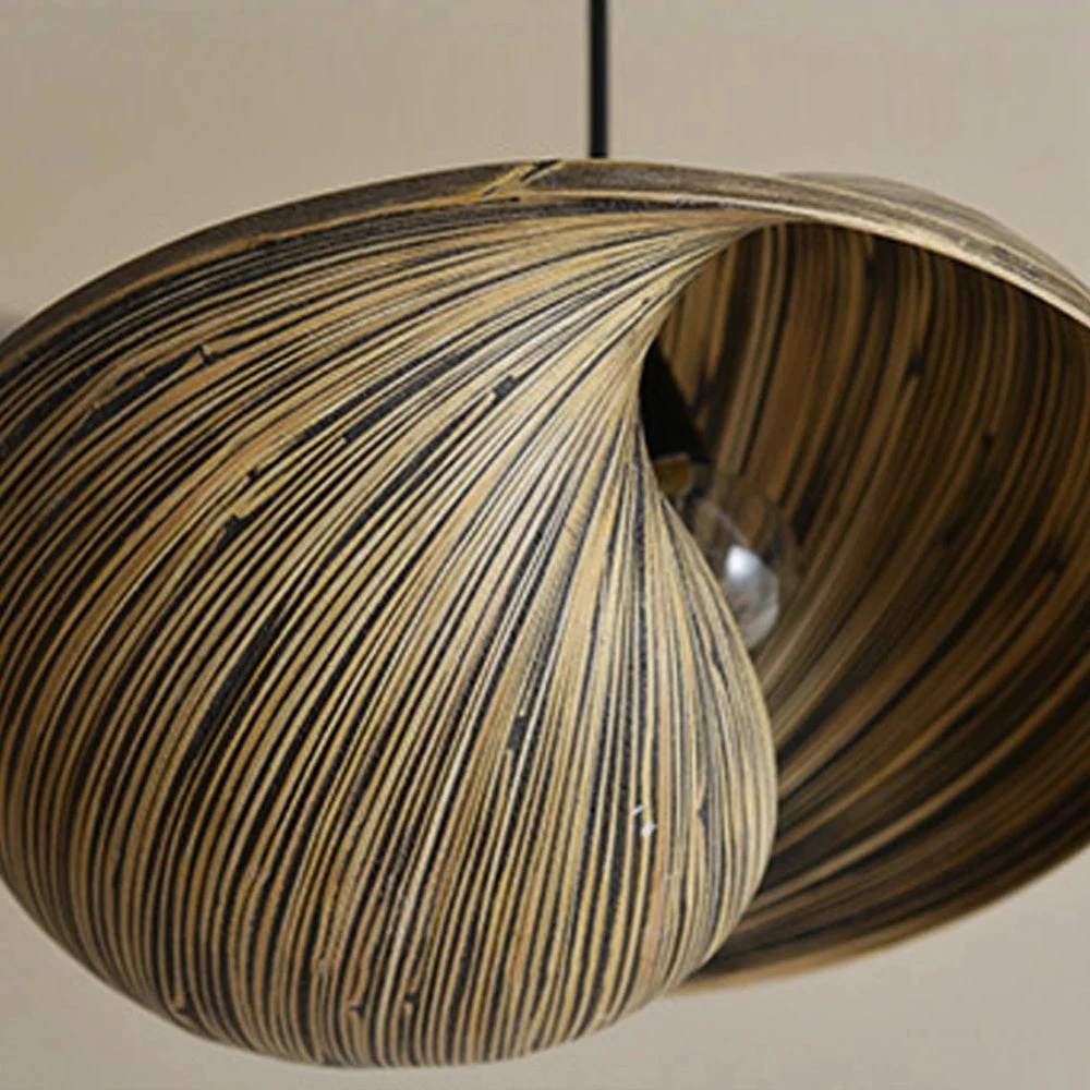 Novelty Shell Shaped Bamboo Pendant Lights 5 Novelty Shell Shaped Bamboo Pendant Lights - Image 5