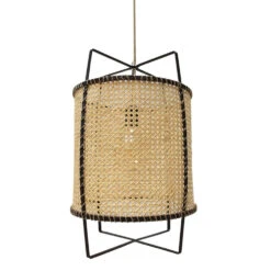 Boho Rattan Pendant Light Fixture Modern Rustic Chandelier Jute Rope Home Decor -Demolights Sales Store DL10083 1 1