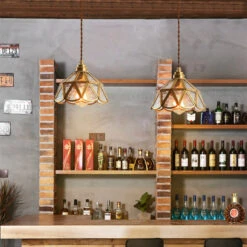 Nordic Vintage Glass Pendant Lights -Demolights Sales Store DL10084ClearGlassShadeHangingLampModern Style 2