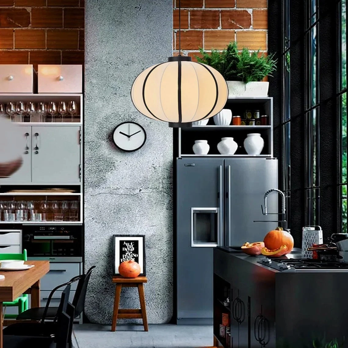 Modern Chandelier Lantern Fabric Lamp Shade 3 Modern Chandelier Lantern Fabric Lamp Shade - Image 3