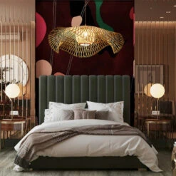 Floppy Hat Bamboo Pendant Light Woven Lampshade -Demolights Sales Store DL10091 9