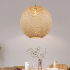 Rattan Pendant Lights Hand-Woven Boho Basket Lampshade -Demolights Sales Store DL10116 8