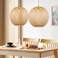 Rattan Pendant Lights Hand-Woven Boho Basket Lampshade -Demolights Sales Store DL10116 9