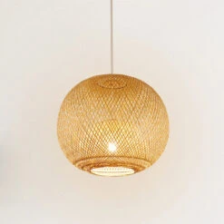 Sphere Bamboo Suspension Pendant Light -Demolights Sales Store DL10150SphereBambooSuspensionLighting 8