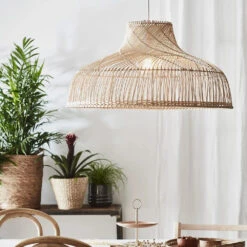 Rattan Woven Bowl Pendant Lights