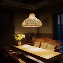 Rattan Woven Bowl Pendant Lights -Demolights Sales Store DL10152RattanWovenBowlPendantLights 9