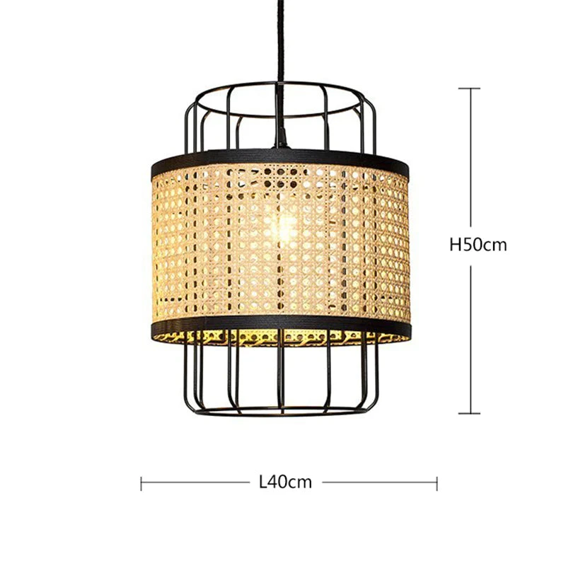 Rattan Lantern Ceiling Light Handwoven 6 Rattan Lantern Ceiling Light Handwoven - Image 6