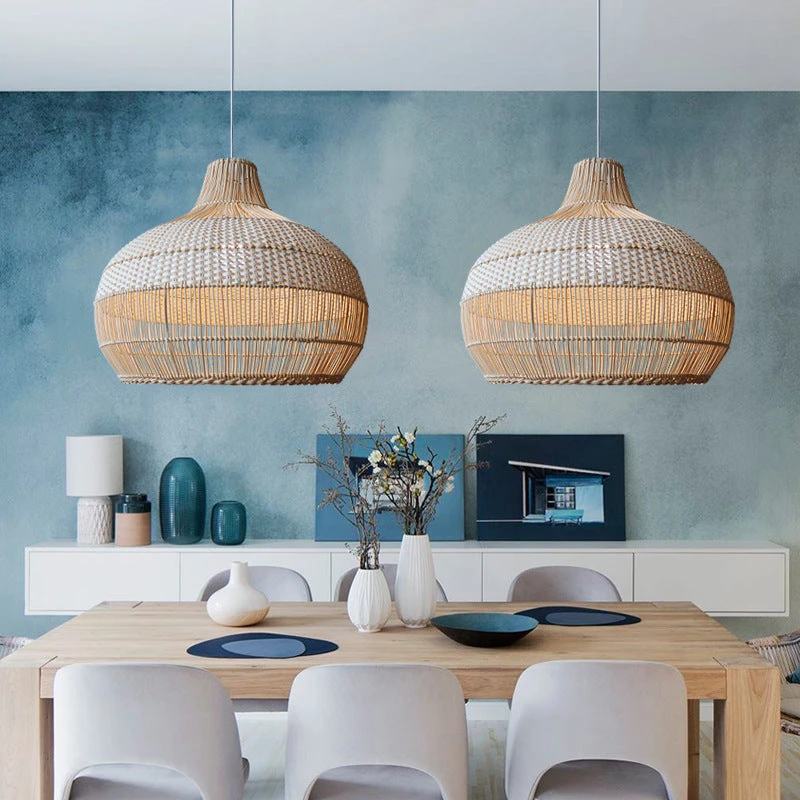 Handwoven Rattan Kitchen Island Pendant Lighting 8 Handwoven Rattan Kitchen Island Pendant Lighting - Image 8