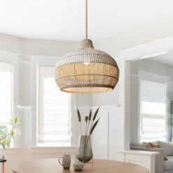 Handwoven Rattan Kitchen Island Pendant Lighting 16 Handwoven Rattan Kitchen Island Pendant Lighting -Demolights Sales Store DL10186 6