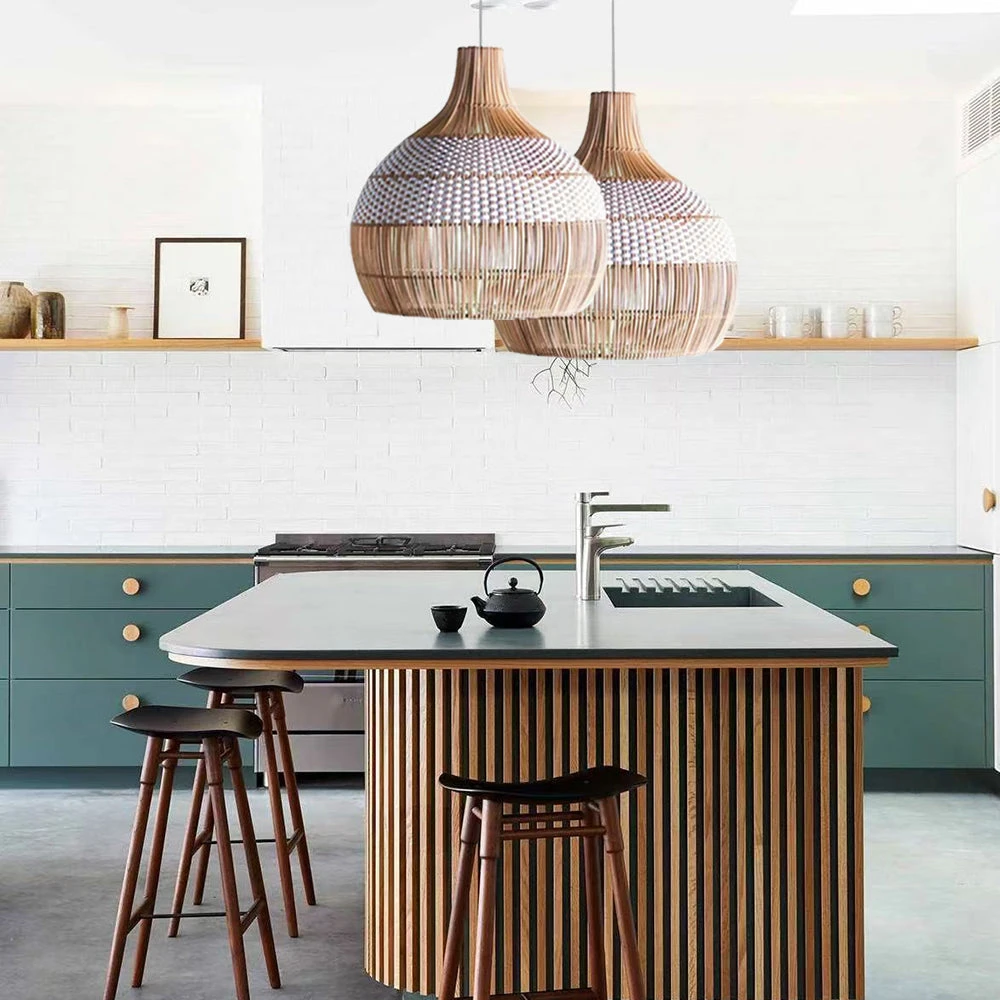 White Rattan Pendant Light Woven Rattan Lampshade 10 White Rattan Pendant Light Woven Rattan Lampshade - Image 10