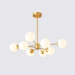 8-light Sputnik Gold Chandelier Brass Ceilight Light -Demolights Sales Store DL10192 8 lightGoldBrassChandelierCeilingLights 5 1