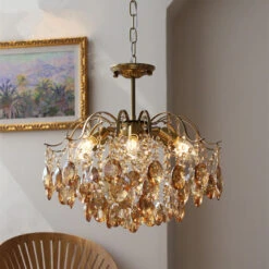 Retro Crystal Chandelier Sumptuous Romantic Amber Pendant Light -Demolights Sales Store DL10200RetroCrystalChandelierSumptuousRomanticAmberPendantLight 18 1