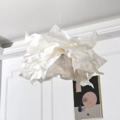 Fabric White Cloud Pendant Lights Creative Origami Chandelier -Demolights Sales Store DL10201FabricWhiteCloudPendantLightsCreativeOrigamiChandelier 10 1