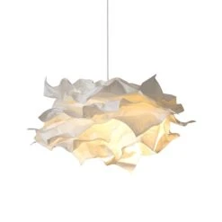 Fabric White Cloud Pendant Lights Creative Origami Chandelier -Demolights Sales Store DL10201FabricWhiteCloudPendantLightsCreativeOrigamiChandelier 3