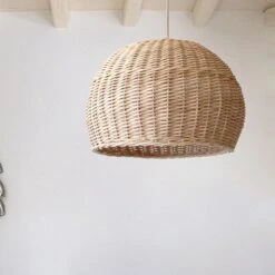 Wicker Farmhouse Woven Pendant Light -Demolights Sales Store DL10216WickerFarmhouseWovenPendantLight 3