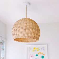 Wicker Farmhouse Woven Pendant Light -Demolights Sales Store DL10216WickerFarmhouseWovenPendantLight 5 1