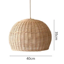Wicker Farmhouse Woven Pendant Light -Demolights Sales Store DL10216WickerFarmhouseWovenPendantLight 7 1