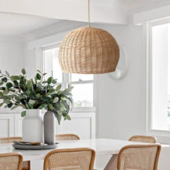 Wicker Farmhouse Woven Pendant Light