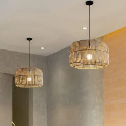 Lantern Shape Bamboo Pendant Light -Demolights Sales Store DL10221LanternShapeBambooPendantLight 7 1