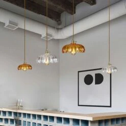 Brass & Glass Dome Ceiling Lighting -Demolights Sales Store DL10224Brass GlassDomeCeilingLighting 3