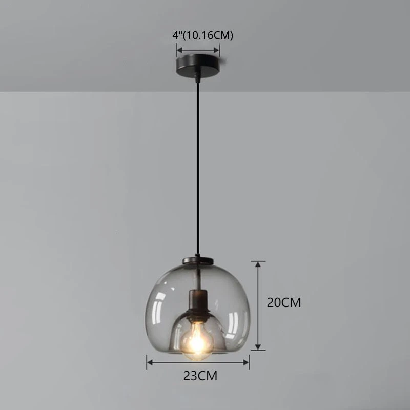 Black Spherical Glass Pendant Light 15 Black Spherical Glass Pendant Light - Image 15