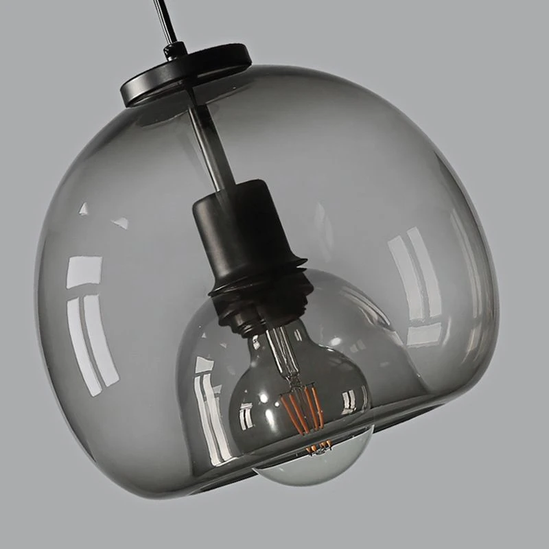 Black Spherical Glass Pendant Light 7 Black Spherical Glass Pendant Light - Image 7