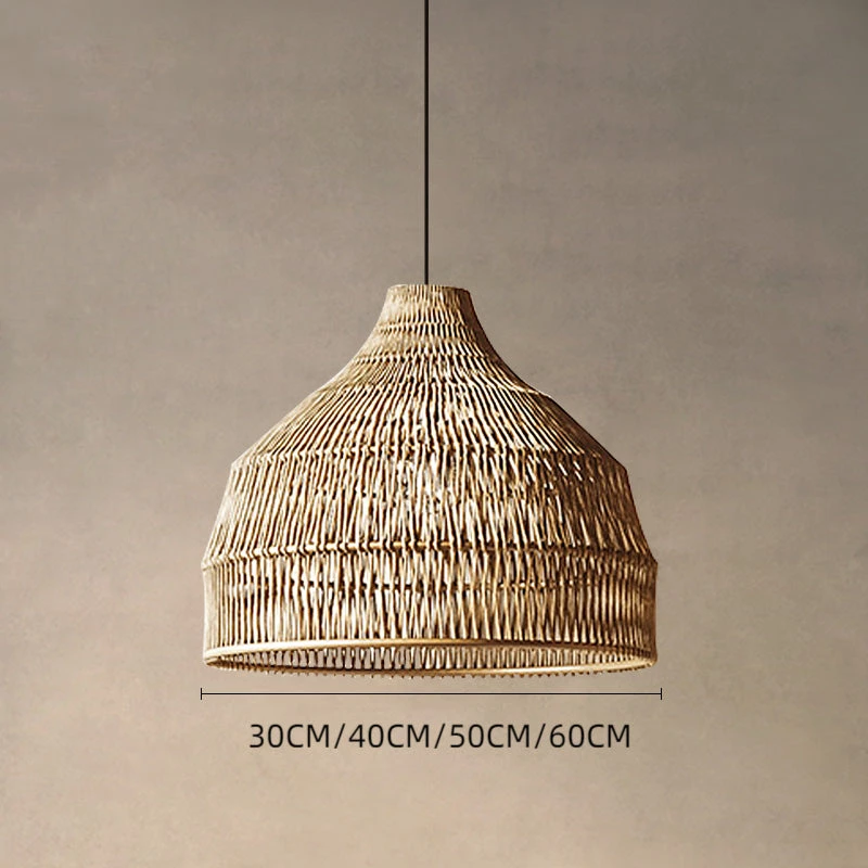 Rattan Pendant Light Woven Lampshade 5 Rattan Pendant Light Woven Lampshade - Image 5
