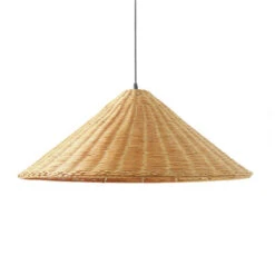 Wicker Cone Lamp Shade Hanging Rattan Pendant Light -Demolights Sales Store DL10235 WickerConeLampShadeHangingRattanPendantLight 5
