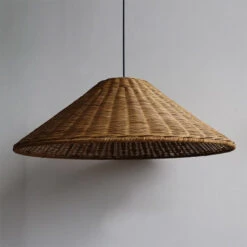 Wicker Cone Lamp Shade Hanging Rattan Pendant Light -Demolights Sales Store DL10235 WickerConeLampShadeHangingRattanPendantLight 6