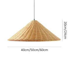 Wicker Cone Lamp Shade Hanging Rattan Pendant Light -Demolights Sales Store DL10235 WickerConeLampShadeHangingRattanPendantLight 8