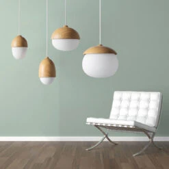Wooden 1 Light Nut Shaped Pendant Light -Demolights Sales Store DL10245