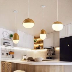Wooden 1 Light Nut Shaped Pendant Light -Demolights Sales Store DL10245 woodPendantlights