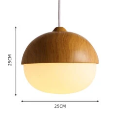 Wooden 1 Light Nut Shaped Pendant Light -Demolights Sales Store DL10245Wood1LightNutShapedPendantLight 3