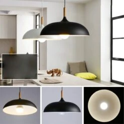 Dome Pendant Lighting Fixtures Modern Wood 1 Light -Demolights Sales Store DL10247DomePendantLightingFixturesModernWood1Light 6 1
