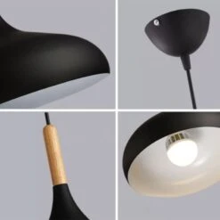 Dome Pendant Lighting Fixtures Modern Wood 1 Light -Demolights Sales Store DL10247DomePendantLightingFixturesModernWood1Light 8 1