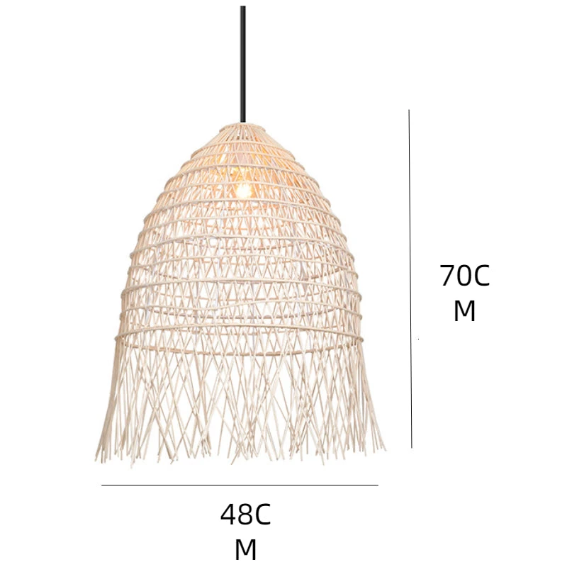 Handwoven Rattan Vertical Pendant Light 9 Handwoven Rattan Vertical Pendant Light - Image 9