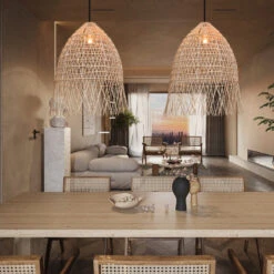 Handwoven Rattan Vertical Pendant Light 12 Handwoven Rattan Vertical Pendant Light -Demolights Sales Store DL10267HandwovenRattanVerticalPendantLight 4