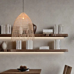 Handwoven Rattan Vertical Pendant Light 14 Handwoven Rattan Vertical Pendant Light -Demolights Sales Store DL10267HandwovenRattanVerticalPendantLight 8