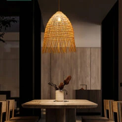 Handwoven Rattan Vertical Pendant Light 17 Handwoven Rattan Vertical Pendant Light -Demolights Sales Store DL10267 2